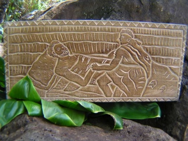 The Maker Of Kings: Ke'Eaumoku King Kamehameha Hand Carved Storyboard