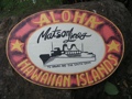 ?ALOHA MATSON LINES VINTAGE TIKI SIGN 30 MADE IN HAWAII