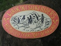 WAIKIKI SURFRIDERS B&W VINTAGE TIKI SIGN 30 MADE IN HAWAII