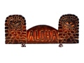 Welcome Tiki Sign Aloha 20 Antique Finish