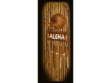 Tiki Bar Wind Chime 40 Bamboo Tropical Relaxation