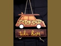 Surf'S Up Tiki Bar Woody Car Sign Tiki Bar Decor