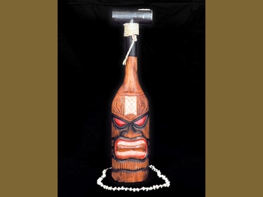 TIKI PADDLE 22 HAND CARVED PAINTED