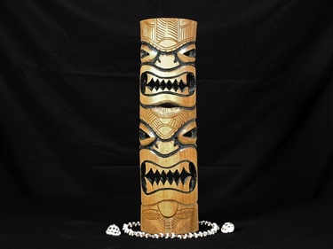 Bamboo Double Headed Mask 20 Island Decor