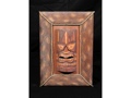 FRAMED TIKI MASK 22 X 15 ISLAND decor