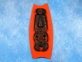 Papua Tiki Shield 16 Orange Background