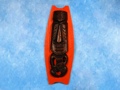 PAPUA TIKI SHIELD 24 ORANGE BACKGROUND TIKI decor