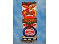 TIKI MASK 20 WALL PLAQUE COLORFUL TIKI
