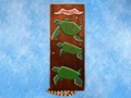 Hawaiian Turtles Relief 12 Carved Painted Oceanic Art