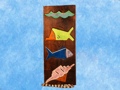 Fish Sea Shell Relief 12 Carved Painted Oceanic Art