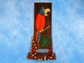 Parrot Palm Leaf Relief 12 Carved Painted Tropical Decor