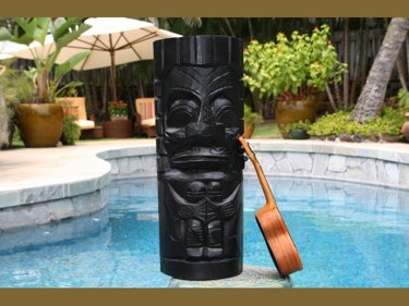 Easter Island Tiki Black Tiki Totem 20 Hawaiian Decor