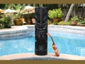 MAORI BLACK TIKI TOTEM 40 POP ART TIKI decor