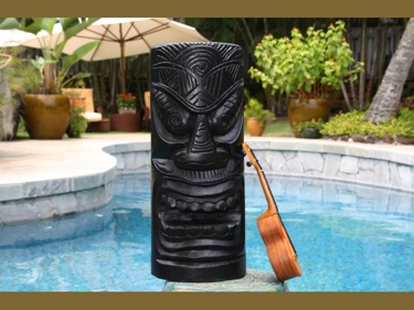 Big Kahuna Tiki Black Tiki Totem 20 Tiki Decor