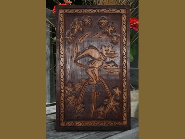 Gerry Lopez Pipeline Hand Carved Relief Surf Decor