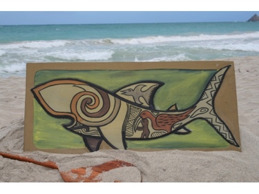 Tribal Shark Birth 30 X 15 Endangered Species