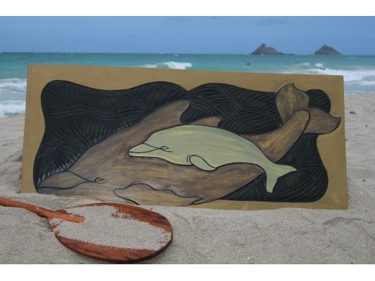 DOLPHIN W CALF 30 X 15 ENDANGERED SPECIES ? STORYBOARD
