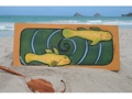 HAWAIIAN SEA BASS KORU 30 X 15 PRIMITIVE TIKI ART
