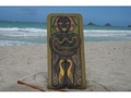 THE HAWAIIAN CHIEF HUMAN STRENGTH 30 X 15 PRIMITIVE TIKI ART