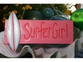 Surfer Girl Surf Sign 14 Coastal Decor