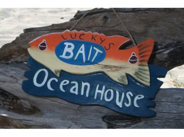 Lucky'S Bait Ocean House Lake Sign 16 Lake House Decor