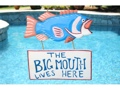 The Big Mouth Lives Here Lake House Sign 18 Coastal Decor