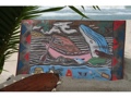 Hawaiian Scene Painted Storyboard 20 X 15 Wooden Relief
