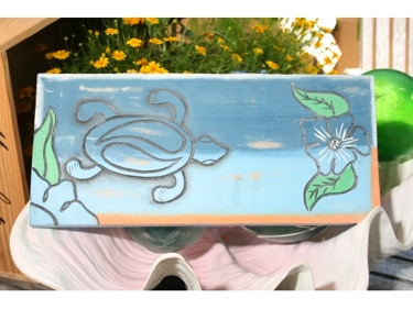 Turtle Honu Wood Plaque 16 Beach Cottage Decor