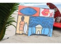Surf Panel 14 X 14 Carved Paintedsurf Decor