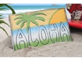 ALOHA SURF PANEL 12 CARVED PAINTEDSURF DECOR