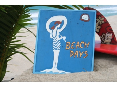 Beach Days Vintage Nautical Sign 14 Nautical Surf Decor
