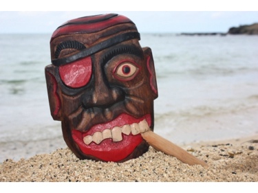 All Good Pirate Head W Cigar Wall Plaque 12 Pirate Decor