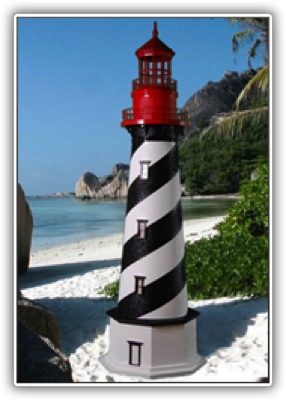 5 Foot St. Augustine Deluxe Stucco Lighthouse