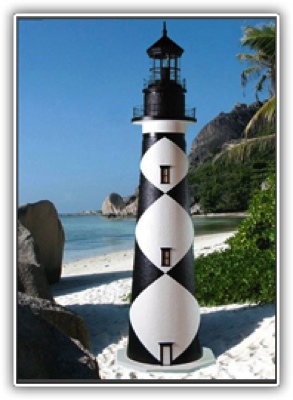 5 Foot Cape Lookout Deluxe Stucco Lighthouse