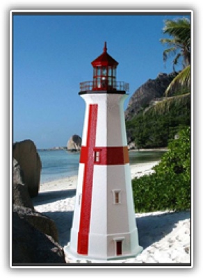 4 Foot East Quoddy Deluxe Stucco Lighthouse
