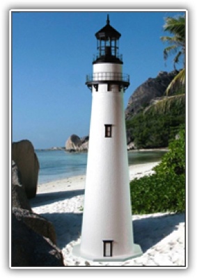 5 Foot Fenwick Deluxe Stucco Lighthouse