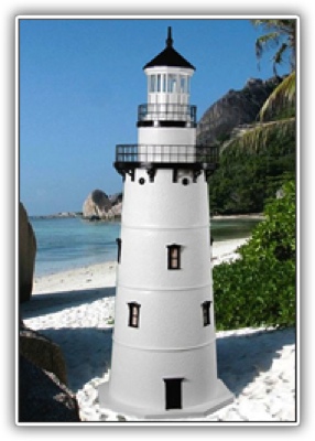 5 Foot Old Saybrook Deluxe Stucco Lighthouse