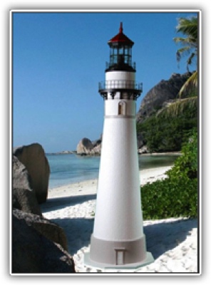 5 Foot Seul Choix Deluxe Stucco Lighthouse