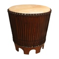 Mid-East Drum End Table 24 Inch With Beater