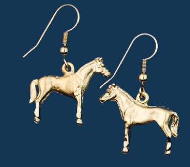 Gold Horse Earrings