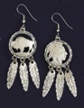 Pewter Buffalo Earrings z