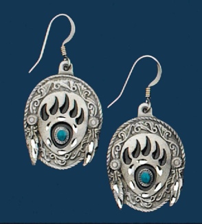 Bear Claw Earrings/Turquoise
