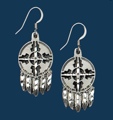 Shield & Feather Earrings
