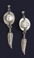 Pewter Hats & Feather Earrings