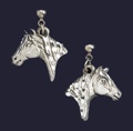Pewter Horsehead Earrings