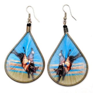 Hand Made Threaded Earrings / BULLRIDER