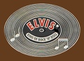 Elvis Record King of Rock n Roll Licensed Belt Buckle 3-1/4 x 2-14