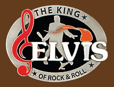 The King of Rock & Roll Licensed Belt Buckle 3-1/4 x 2-1/2