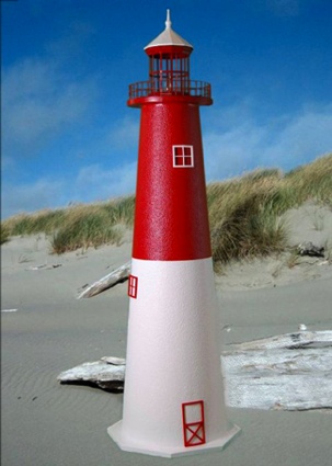 5 Foot Barnegat E-Line Stucco Lighthouse