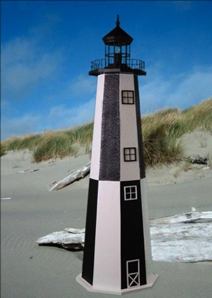 5 Foot Cape Henry E-Line Stucco Lighthouse